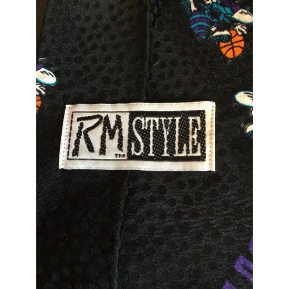 Vintage RM Style NBA Charlotte Hornets We Bee-Lieve! Men's Silk Neck Tie - Picture 3 of 5